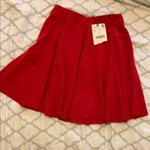 Zara red skirt